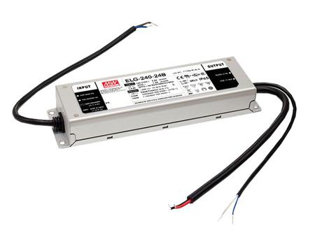 ELG-240-24B MEAN WELL LED Driver, 24V Output, 240W Output, 10A Output, Constant Current / Constant Voltage Dimmable