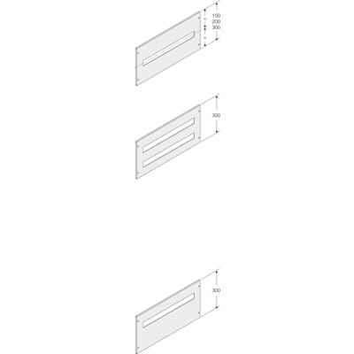 1STQ008045A0000 ABB Pickled Steel Sheet Panel for Use with Main Distribution Boards, 140 x 53 x 10mm