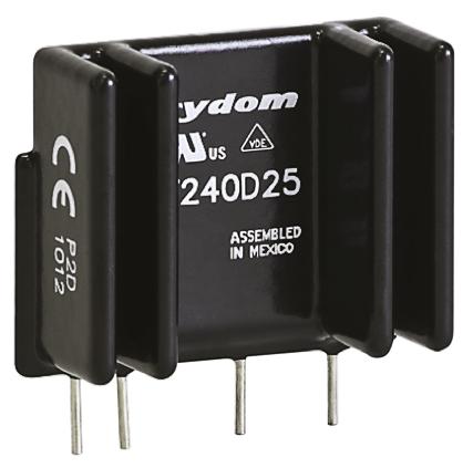 PF240D25R Sensata Crydom Solid State Relay, 25 A Load, PCB Mount, 280 V rms Load, 15 V dc Control