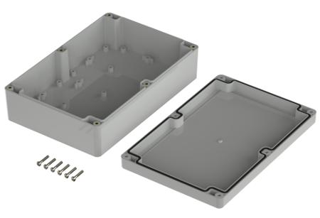 07321146-XM-211406-7035 Bopla Euromas X Series Light Grey Polycarbonate Enclosure, IP66, IP68, IK07, Light Grey Lid, 209.7 x 139.8 x 60mm