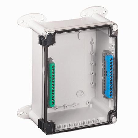 0-359-01 Legrand Grey Plastic Enclosure, IP55, IK07, Transparent Lid, 140 x 85 x 81mm