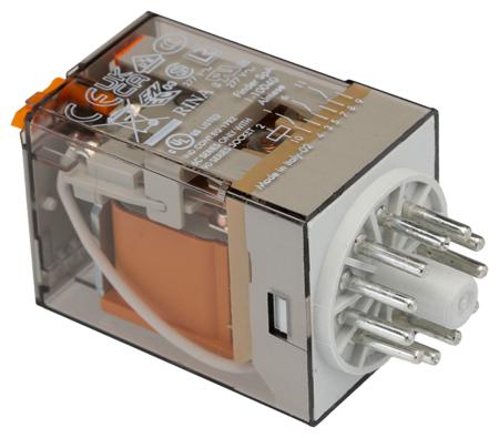 601384000040 Finder Plug-In Mount Relay, 400V ac Coil, 6A Switching Current, 3CO, 3PDT