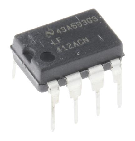 LF412ACN/NOPB Texas Instruments, Operational Amplifier, 4 MHz, 8-Pin 18 V MDIP
