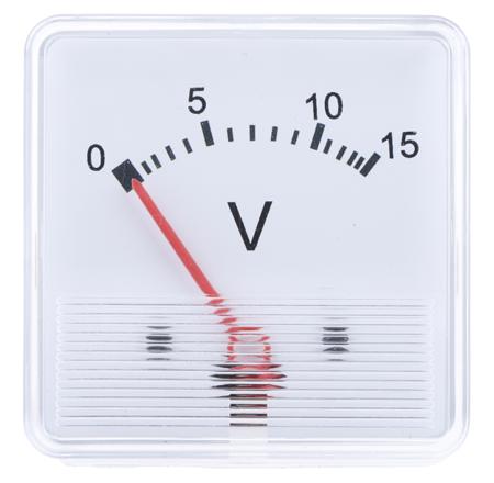 F3PAM1801-15V HOBUT Analogue Voltmeter DC ±8 %, 41.5 (Dia.) mm