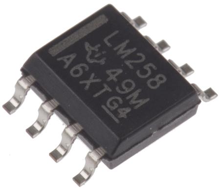 LM258D Texas Instruments, Operational Amplifier, 700 kHz, 8-Pin 30 V SOIC