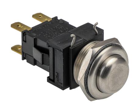 H8351RPAAA Arcolectric (Bulgin) Ltd Momentary Push Button Switch, Panel Mount, DPDT, 19.2mm Cutout, 250V ac, IP66