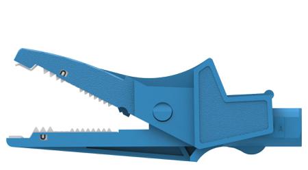 5004-LM-IEC-Bl Electro PJP Alligator Clip, Nickel-Plated Steel Contact, 20A, Blue