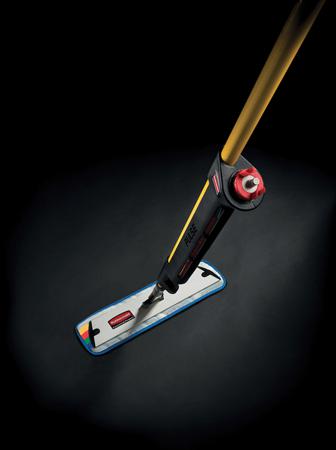 R050669 Rubbermaid Commercial Products Black, Yellow Mop Handle, 1.42m, for use with Industry, Microfibre Floor Cleaning System