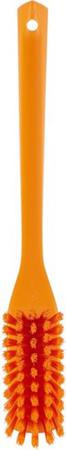 41858 Vikan Hard Bristle Purple Scrubbing Brush, 420mm bristle length, Polyester, Polypropylene, Stainless Steel bristle