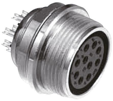 RM15WTRZ-10S-71- Hirose RM-W Series, 10 Pole Panel Mount Connector Socket, with Female Contacts