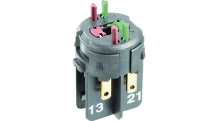 1.20.126.103/0000 RAFI RAFIX 16 Series Contact Block for Use with Plug In Distributor, 250V ac, 1NO, SPST