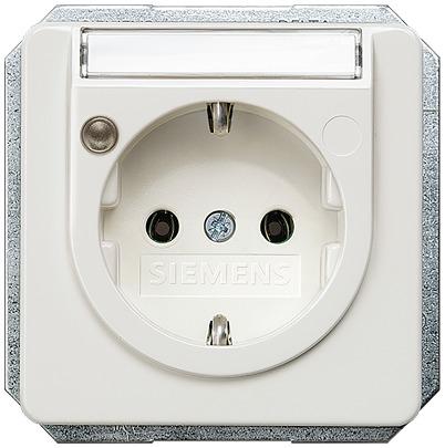 5UB1472 Siemens 5UB14 White Electrical Socket, 16A, Schuko