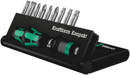 05056653001 Wera Hexagon; Phillips; Pozidriv; Slotted; Torx Interchangeable Screwdriver Set, 11-Piece