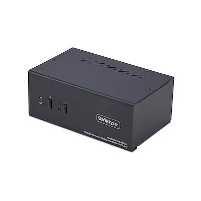 P2ADDH462-KVM-SWITCH StarTech.com 2 Port USB DisplayPort, HDMI KVM Switch, USB 3840 x 1080 Maximum Resolution
