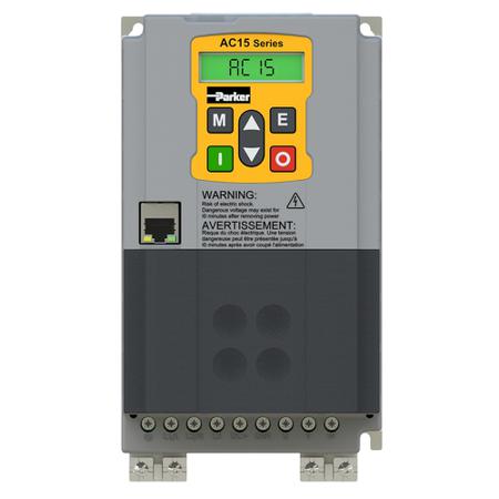 15G-42-0065-BF Parker Variable Speed Drive, 2.2 kW, 3 Phase, 480 V ac, 6.5 A, AC15 Series