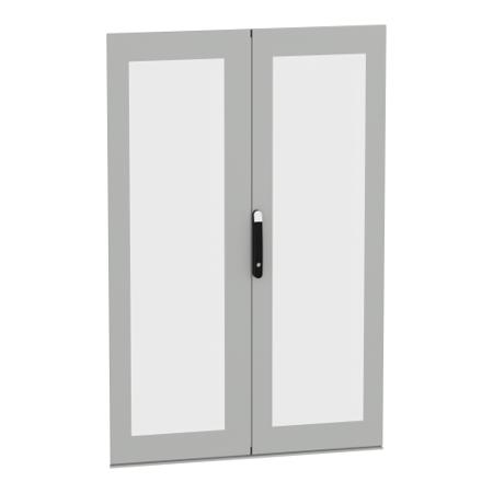 NSYSFND18122DT Schneider Electric PanelSeT SFN Kit Series Lockable Glass, Steel RAL 7035 Double Door, 1766mm H, 1.169m W for Use with