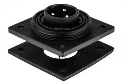 PX0765/P Bulgin Circular Connector, 3 Contacts, Flange, Standard Connector, Plug, Male, IP68, Standard Buccaneer Series
