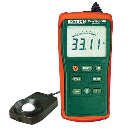 EA30 Extech  Light Meter, 40lx to 400000lx, ±3 %