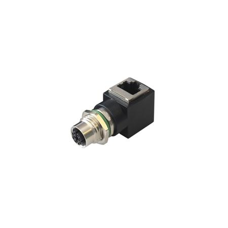 PXMBNI12RAF08XRJM16 Bulgin Circular Connector, 8 Contacts, Panel, M12 Connector, Socket, Female, IP67, Buccaneer M12 Series