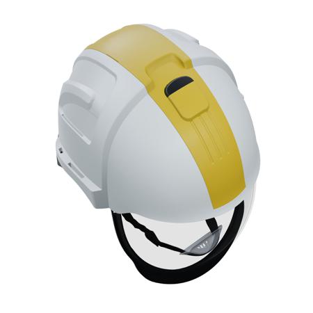 V1-BK-Y Penta Visarc White Hard Hats with Chin Strap, Adjustable