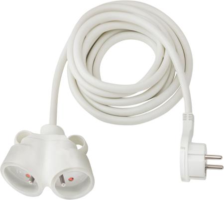 1161821223 brennenstuhl 3m 2 Socket Extension Lead, Type E - French 230 V, IP20