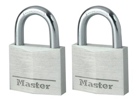 9140EURT Master Lock Padlock Weatherproof Aluminium Padlock, Keyed Alike, 6mm Shackle, 40mm Body
