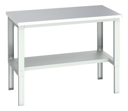41004180-16V Bott 41004180.16V Sheet Steel Workbench, 450kg Max Load, Adjustable Height, 740 → 1140mm x 900mm x 1500mm