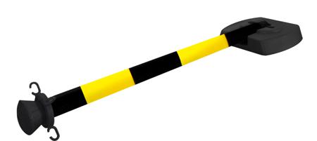 PPC500LONJ Viso Black & Yellow Plastic Barrier Post