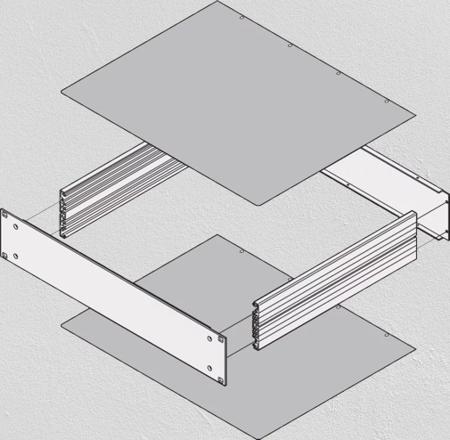 30860-505 nVent SCHROFF 30860 Series Aluminium Cover, 1mm H, 460mm W, 412mm L