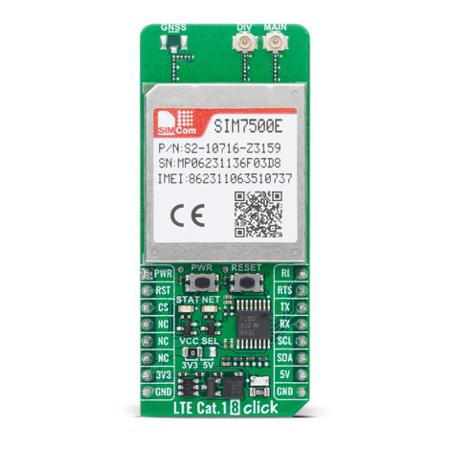 MIKROE-6560 MikroElektronika LTE Cat.1 8 Click LTE Cat 1 Module LTE Add On Board for mikroBUS 2570MHz