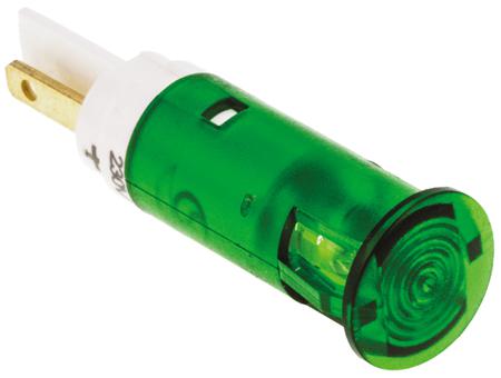 SKGU10728 Signal Construct Green Panel Mount Indicator, 230V, 10mm Mounting Hole Size