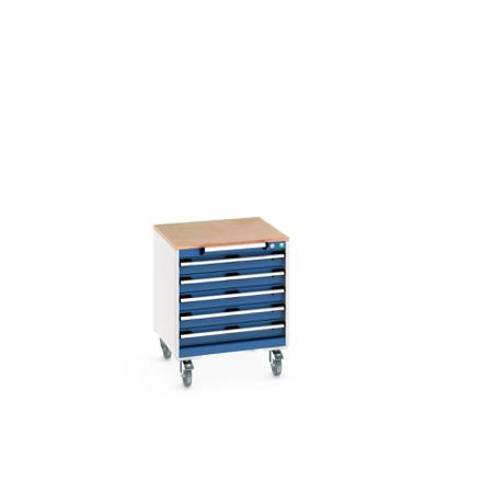 40402145-11V Bott, 5 Drawer Sheet Steel Floor Standing Storage Cabinet, 650 X 650 X 790mm