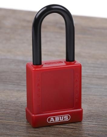 74-40-RED-KD ABUS 74/40 RED KD, Key Weatherproof Aluminium, Steel Safety Padlock, 6.5mm Shackle, 38mm Body
