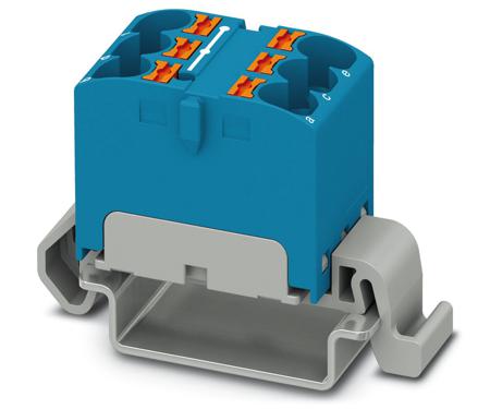 3273660 Phoenix Contact Distribution Block, 6 Way, 0.2 → 6mm², 32A, 800 V, Blue
