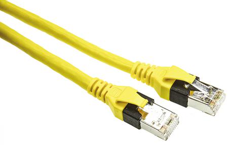 09474747104 HARTING, 0.5m Cat6, Yellow RJ45 to Male RJ45 Male, SF/UTP Shielded, Terminated PUR Sheath