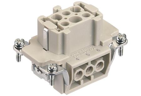 09337062701 HARTING Heavy Duty Power Connector Insert, 16A, Female, Han E Series, 6 Contacts