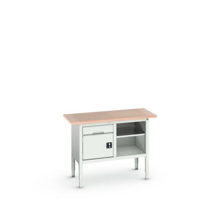 16923000.16 Bott Steel Workbench, 75kg Max Load, Adjustable Height, 930mm x 600mm x 1250mm
