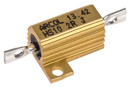 HS10-2R-J Arcol HS10 Series Aluminium Housed Axial Wire Wound Panel Mount Resistor, 2Ω ±5% 10W