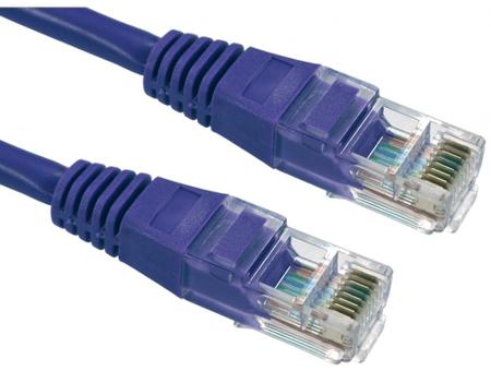 286-3407 RS PRO, 0.2m Cat5e, Violet RJ45 to Male RJ45 Male, UTP Unshielded, Terminated PVC Sheath