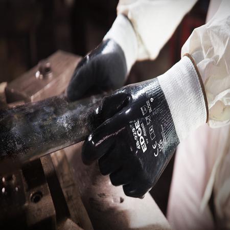 48929120 Ansell Edge 48-929 Black Glass Fibre, Polyethylene Abrasion Resistant, Cut Resistant Work Gloves, Size 12, Nitrile