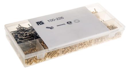 100-226 RS Pro Brass, Steel 1250 piece Screw/Bolt, Nut & Washer Kit