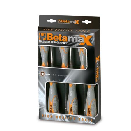 943BX/D6 BETA Hexagon Nut Driver Set, 5 mm, 6 mm, 7 mm, 8 mm, 10 mm, 13 mm Tip, 150 mm Blade, 282 mm Overall
