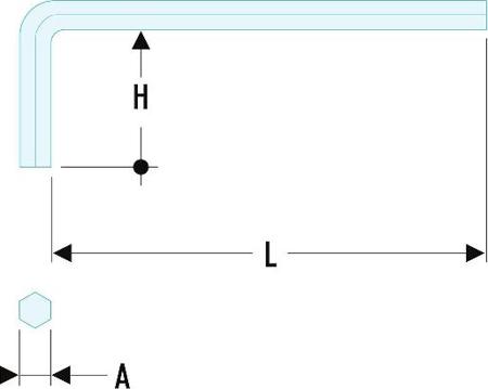 83H-15 Facom Hex Key,  L Shape 15mm