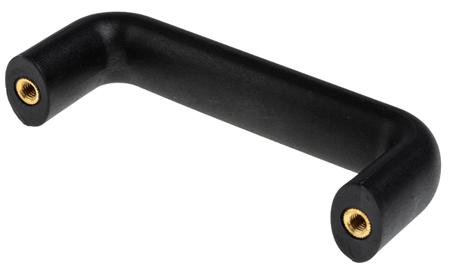 456-563 RS Pro Black Brass, Fibreglass Reinforced Nylon Concealed Fixings Matte Drawer Handle, 137mm x 50mm x 25mm 120mm