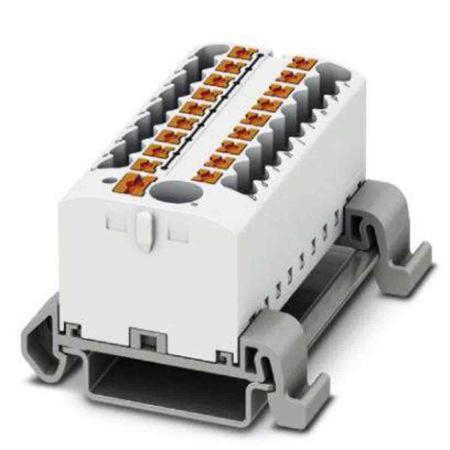 3273254 Phoenix Contact Distribution Block, 19 Way, 4mm², 24A, 690 V, White