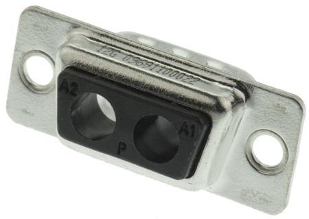 09691100022 HARTING 2 Way Cable Mount D-sub Connector Plug, 6.86mm Pitch
