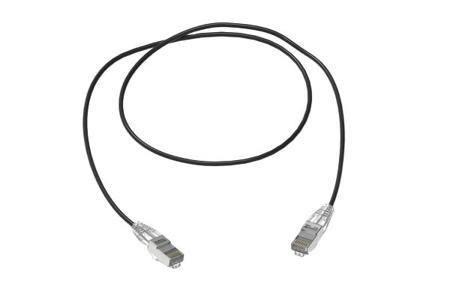 RJ45SPC6A-18-0M-BK HellermannTyton Connectivity RJ45SPC6A, 18 m Patch Lead, Black