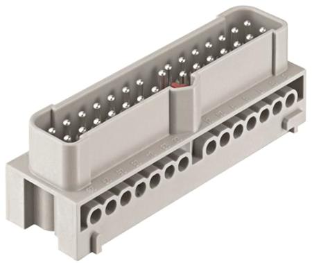 19410282601 HARTING Heavy Duty Power Connector Insert, 16A, Male, Han-Eco Series, 28 Contacts
