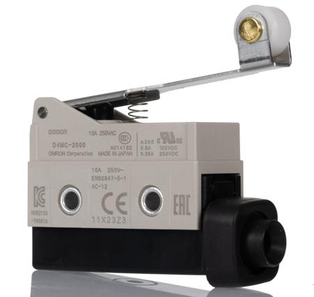 D4MC-2000 Omron, Snap Action Limit Switch -, NO/NC, Roller Lever, 480V, IP67