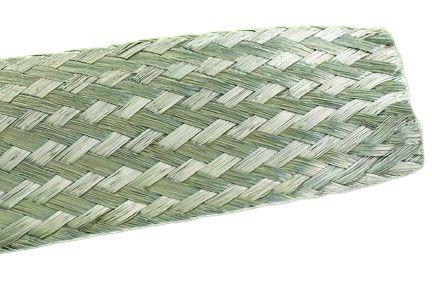 1231 SV005 Alpha Wire Braided Tinned Copper Silver Cable Sleeve, 6.35mm Diameter, 30m Length, FIT Wire Management Series